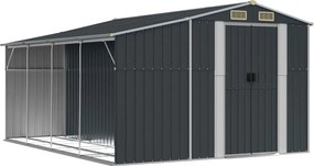 vidaXL Șopron de grădină, antracit, 277x365,5x179 cm, oțel galvanizat