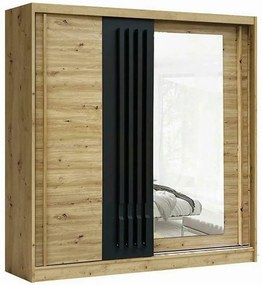 Dressing AVANTGARDE AV5-20, stejar artisan, PAL, cu 2 usi, 200x59x215