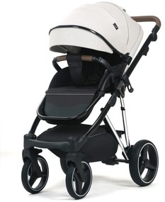 Carucior 3 in 1: Cadru usor din aluminiu, Landou confortabil, Varianta sport ergonomica, Scoica auto - CPC-66-alb