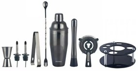 Set shaker cu accesorii Klausberg KB 7581, 10 buc, Stand, 720 ml, Grafit