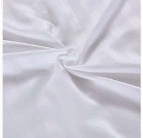 Lenjerie de pat hoteliera din microfibra JASMINE alba - dunga 2 cm Dimensiunile lenjeriei: 70 x 90 cm | 140 x 220 cm