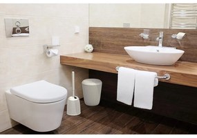 Coș de gunoi alb pentru baie Curver Knit, 7 l