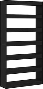 vidaXL Dulap pentru cărți Stejar Negru 100 x 30 x 198 cm Lemn compozit