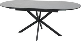 Masa extensibila GASTON, gri mat cu efect de marmura, ceramica/metal,