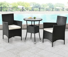 Juskys Set balcon Bayamo - negru