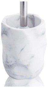 Perie WC albă cu suport din marmură Marble - Tomasucci