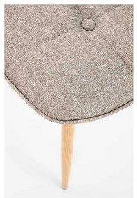 Scaun de bucătărie Zina, bej / lemn natural