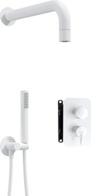 🚿 Set de duș SILIA, montaj îngropat cu BOX, pară de duș – Cod BXYZAQSM finisaj alb