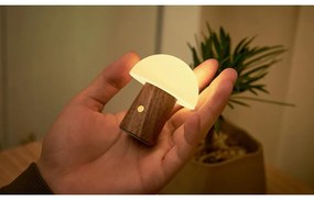 Veioză albă/în culoare naturală închisă LED (înălțime 7 cm) Alice Mushroom – Gingko