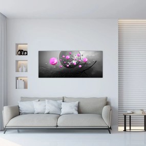 Tablou cu bile roz  (120x50 cm), în 40 de alte dimensiuni noi