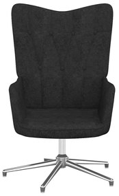 327595 vidaXL Scaun de relaxare, negru, material textil
