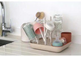 Suport pentru uscarea biberoanelor Beaba bej/portocaliu