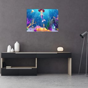 Tablou pe sticlă - Sirenă (70x50 cm)