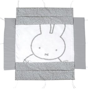 Apărătoare pentru pătuț alb/gri din amestec de bumbac 96 cm Miffy – Roba