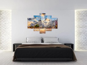 Tablou - Calle Gran Vía, Madrid, Spania (150x105 cm)