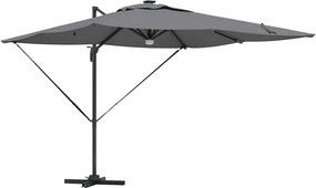 vidaXL Parasol Roma Antracit 286 x 284 x 270 cm Aluminiu și poliester