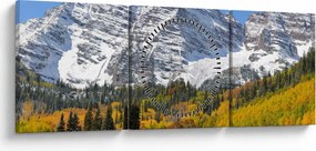 Tablou - Maroon Peak (cu ceas) (90x30 cm)
