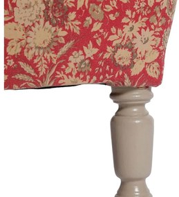 Fotoliu cu imprimeu floral, din stofa, Chambray