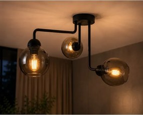 Lustră aplicată OSMO 3xE27/60W/230V negru