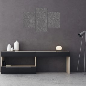 Tablou - Frunze de palmier gri (90x60 cm)