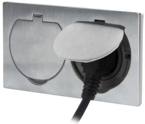 Priză dublă încastrabilă de podea de exterior Solight 5B321 IP55