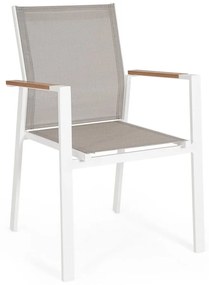 Scaune de grădină albe 4 buc. din metal Heta – Bizzotto