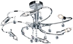 FISCHER & HONSEL Lampa eleganta argintie Sala 34 cm