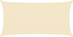 vidaXL Pânză parasolar, crem, 3 x 6 m, HDPE, 160 g/m²