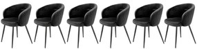 Set 6 scaune K430 velvet negru