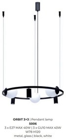 Lustra suspendata cu 6 surse de lumina ORBIT