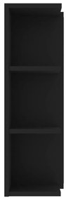 Dulap de baie cu oglinda, negru, 80 x 20,5 x 64 cm, PAL Negru