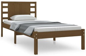 3104211 vidaXL Cadru de pat, maro miere, 100x200 cm, lemn masiv de pin