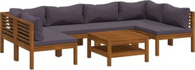 vidaXL Set mobilier grădină cu perne, 7 piese, lemn masiv de acacia