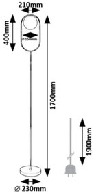 Lampadar GHITA 1xE27/20W/230V Rabalux 71139