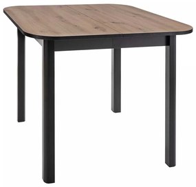 Masă de bucătărie Dante II, stejar artisan / negru
