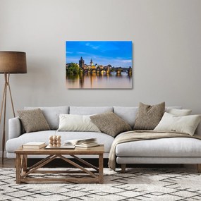 Tablou pe sticlă cu podul Carol (70x50 cm)
