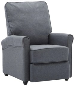248667 vidaXL Fotoliu TV rabatabil, gri închis, material textil