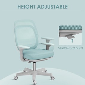 Vinsetto Scaun de Birou Ergonomic, Reglabil pe Înălțime și Respirabil, Verde | Aosom Romania