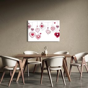Tablou cu inimiore pictate (90x60 cm)