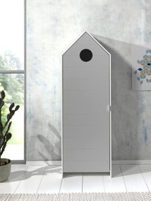 Dulap pentru Copii Căsuță, Gri, (MDF) – CASAMI – Vipack