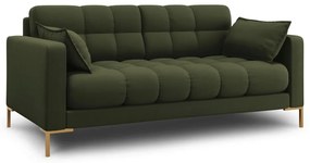 Canapea 2 locuri, Mamaia, Micadoni Home, GL, 152x92x75 cm, tesatura tip twill, verde