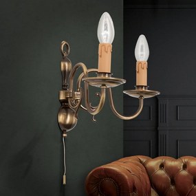 Aplica de perete design rustic FLAMISCH patina