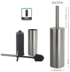 Spirella WC perie Nyo/Akira, perie din oțelinoxidabil periat