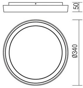 Redo 9184 - Plafonieră LED pentru exterior BEZEL, 30W/230V, IP54, antracit