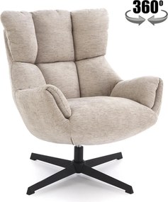 Fotoliu pentru living ORINOKO, stofa clasica bej - Odin 28, 72x79x87 c