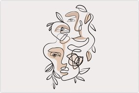 Tablou - Line art facials (90x60 cm)