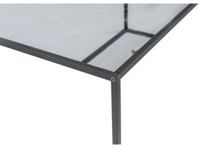 Măsuță de conferință Lizbon Black cu sticlăînchisă la culoare
