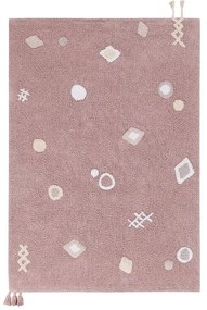 Covor pentru copii roz lavabil/țesut manual din bumbac 140x200 cm Noah – Lorena Canals
