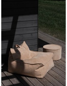 Fotoliu puf pentru copii maro deschis cu tapițerie din catifea reiată Chair – Wigiwama