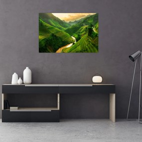 Tablou - Terase de orez Mu Cang Chai (90x60 cm)